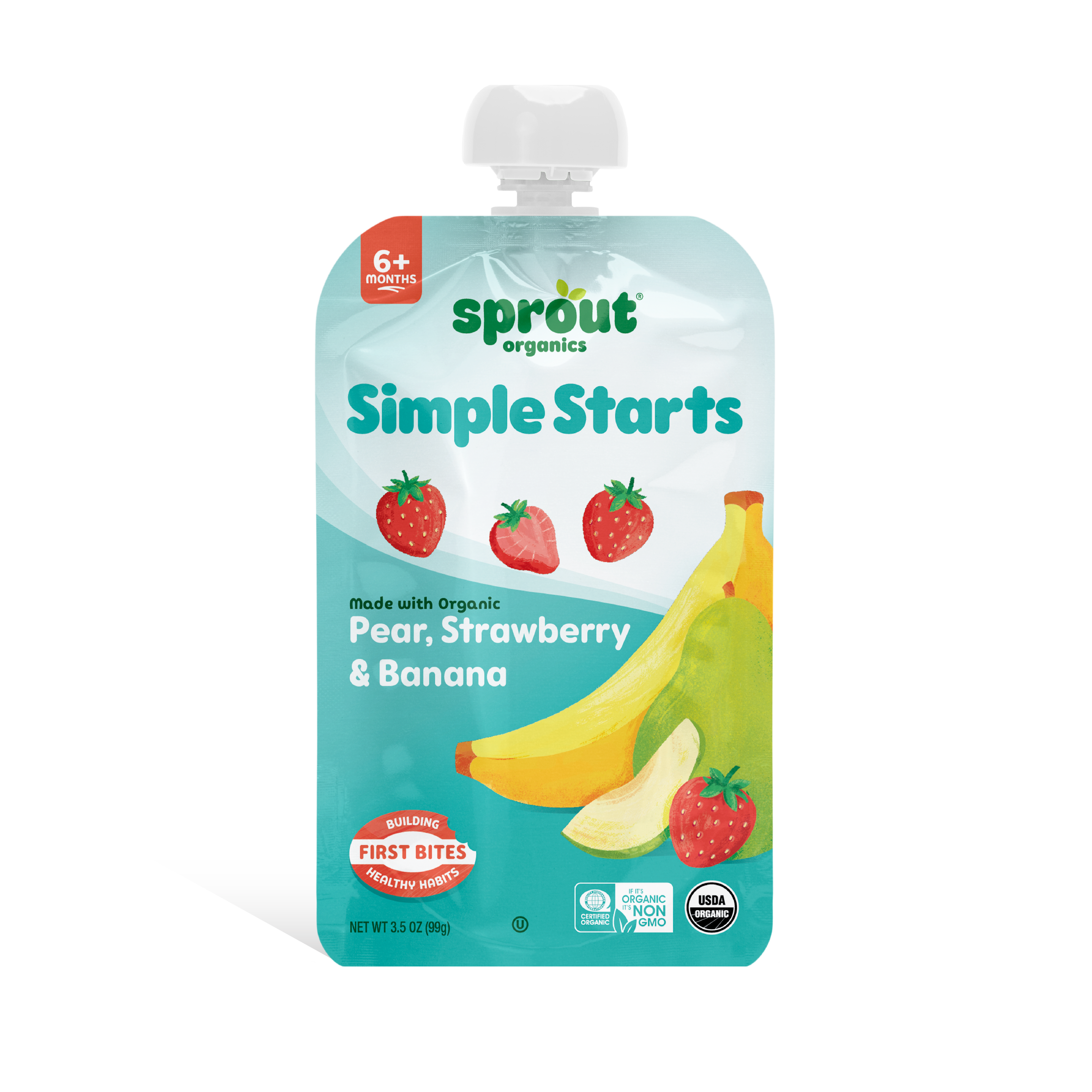 6+ Month Organic Pear Baby Food Pouch – Sprout Organics