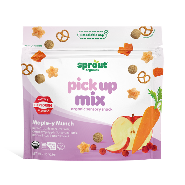 Sprout Organics pick up mix snack package on a white background